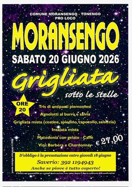 Grigliata Sotto le Stelle 2026